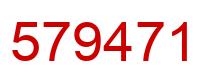 Número 579471 imagen rojo