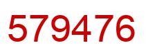 Número 579476 imagen rojo