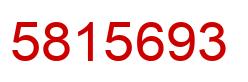 Number 5815693 red image