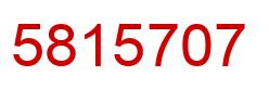 Number 5815707 red image