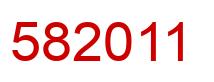 Number 582011 red image