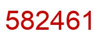 Número 582461 imagen rojo