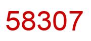 Number 58307 red image