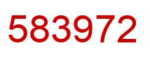 Number 583972 red image