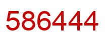 Number 586444 red image