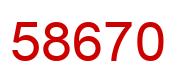Number 58670 red image