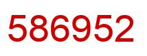 Number 586952 red image