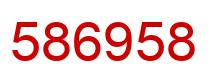Number 586958 red image
