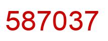 Number 587037 red image