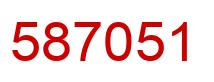 Number 587051 red image