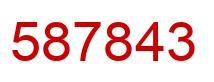 Number 587843 red image