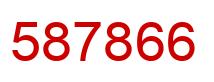 Number 587866 red image