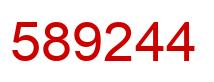 Number 589244 red image