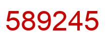 Number 589245 red image