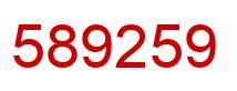 Number 589259 red image