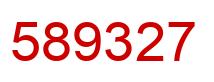 Number 589327 red image