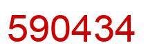 Número 590434 imagen rojo