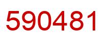 Number 590481 red image