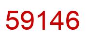 Number 59146 red image