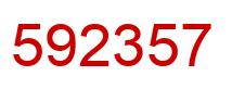 Number 592357 red image