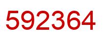 Número 592364 imagen rojo