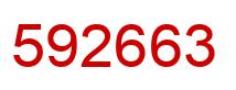 Number 592663 red image