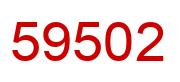 Number 59502 red image