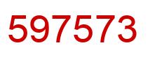 Number 597573 red image