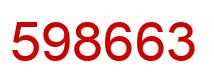 Número 598663 imagen rojo