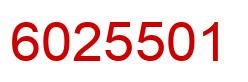 Number 6025501 red image