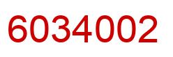 Number 6034002 red image