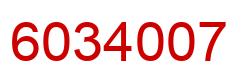 Number 6034007 red image