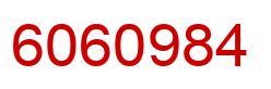 Number 6060984 red image