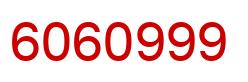 Number 6060999 red image