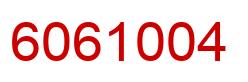 Number 6061004 red image