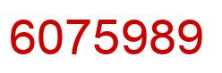 Number 6075989 red image