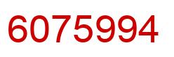 Number 6075994 red image