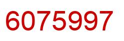 Number 6075997 red image