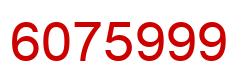 Número 6075999 imagen rojo
