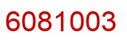 Number 6081003 red image