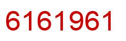 Number 6161961 red image