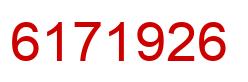 Number 6171926 red image