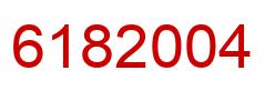 Number 6182004 red image
