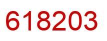 Number 618203 red image