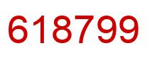 Number 618799 red image