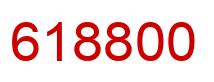 Number 618800 red image