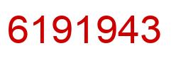 Number 6191943 red image
