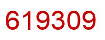 Number 619309 red image