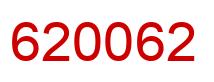 Number 620062 red image