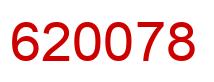 Number 620078 red image